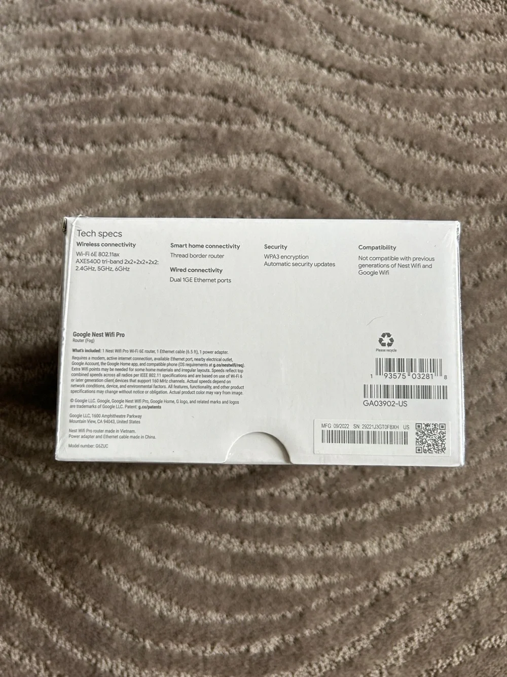 Google Nest Wifi Pro 6e - Mint Green
